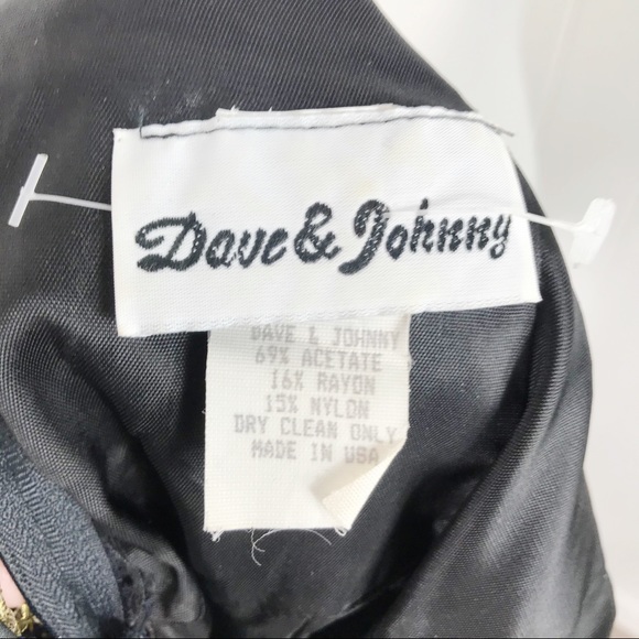 VINTAGE DAVE & JOHNNY 1980s Velvet Black Dress - Picture 10 of 12